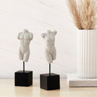 Escultura Decorativa Corpo Feminino Em Poliresina Branco 28x7