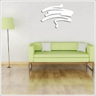 Escultura Decorativa De Parede Pincelada Abstrata Branca