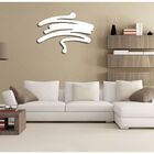 Escultura Decorativa De Parede Pincelada Abstrata Branca