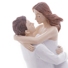 Escultura Decorativa de Resina Casal Abraçado 26x11cm Wolff