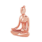 Escultura Decorativa De Yoga Em Porcelana 1 Rose G39 - Gran B