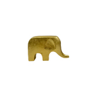 Escultura Decorativa Elefante De Resina Dourado 20cm Rq3027 B