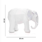 Escultura Decorativa Elefante Em Poliresina Branco 15x20x9 Cm