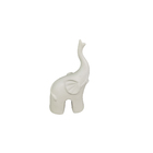 Escultura Decorativa Elefante Em Resina Branco 23cm Dn0146 Btc