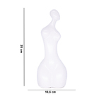 Escultura Decorativa Em Cerâmica Corpo Humano Branco 25 Cm F0