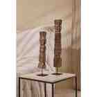 Escultura Decorativa Em Madeira Com Suporte 36cm 17168 Mart