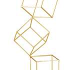 Escultura Decorativa Em Metal Dourada 23x48x23 Cm - Indo Deco