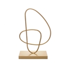 Escultura Decorativa Em Metal Dourado 35x21x10 Cm - Indo Deco