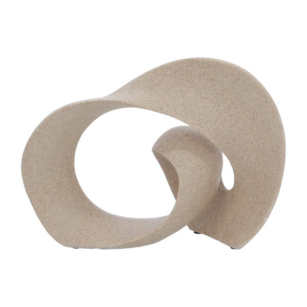 Escultura Decorativa Em Poliresina Bege 19cm 19439 Mart