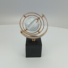 Escultura Decorativa Enfeite Casa Metal 23x15x15cm Dourado