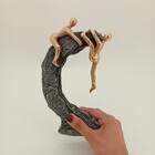 Escultura Decorativa Estátua Enfeite Resina 22x15x5 Dourado