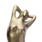 Escultura Decorativa Eva Em Cerâmica Ouro Velho 39x21x25 Cm M