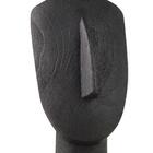 Escultura Decorativa "face" Em Poliresina Preto 32x11 5 Cm -