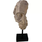 Escultura Decorativa Face Em Resina Bege 25cm Nk0196 Btc