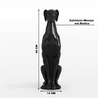 Escultura Decorativa Galgo Em Resina Maciça Preto G07 - Gran