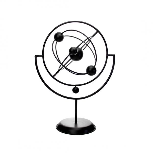 Escultura Decorativa Globo Átomo Molecular 50x38x19 5 Cm - In