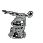 Escultura Decorativa Homem Prata De Cerâmica