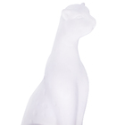 Escultura Decorativa Leopardo Em Cerâmica Branco 13 7 Cm F04