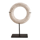 Escultura Decorativa Mármore Com Suporte 30cm 17217 Mart