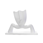 Escultura Decorativa Máscara Com Base Descanso Em Cerâmica Br