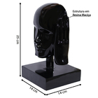 Escultura Decorativa Mascara Rosto Surdo Preto G07 - Gran Belo