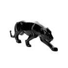 Escultura Decorativa Pantera Caminhando Em Cerâmica Preto 13