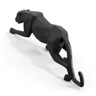Escultura Decorativa Pantera Caminhando M Preto Fosco G07 - G