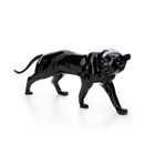 Escultura Decorativa Pantera Em Cerâmica Preto 18x43 Cm - D'r