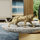 Escultura Decorativa Pantera Pieta Dourado Fosco G07 - Gran B