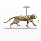 Escultura Decorativa Pantera Pieta Dourado Fosco G07 - Gran B