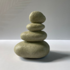 Escultura Decorativa Pedras Em Poliresina 18cm 16633 Mart