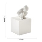 Escultura Decorativa "pessoa" Poliresina Off White 15 5x10 Cm