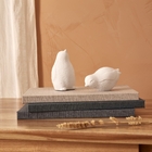 Escultura Decorativa Pinguim Em Cimento Branco 14cm 16817 Mart