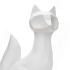 Escultura Decorativa Raposa Em Resina Branco Mate 25x16 Cm -