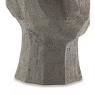Escultura Decorativa "rosto" Em Poliresina Cinza 17 5x13 Cm -