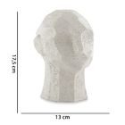 Escultura Decorativa "rosto" Em Poliresina Off White 17 5x13