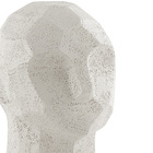 Escultura Decorativa "rosto" Em Poliresina Off White 17 5x13