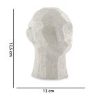 Escultura Decorativa "rosto" Em Poliresina Off White 17 5x13