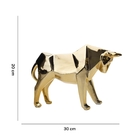 Escultura Decorativa Touro Dourado Em Cerâmica 20x30x9 Cm - I