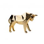 Escultura Decorativa Touro Dourado Em Cerâmica 20x30x9 Cm - I
