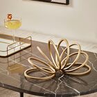 Escultura Dourada Em Metal 17x34cm