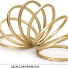 Escultura Dourada Em Metal 17x34cm