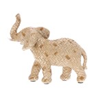 Escultura Elefante Poliresina Bege 15x18,5x8cm Mart