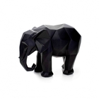 Escultura Elefante Em Poliresina Preto 15x20x9 Cm - D'rossi