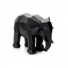 Escultura Elefante Em Poliresina Preto 20x25x13 Cm M02 - D'ro