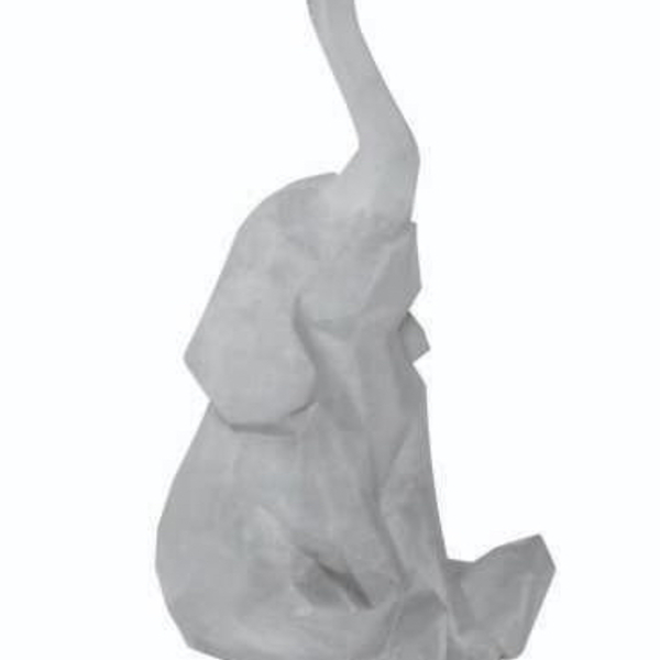 Escultura Elefante Geométrico Concreto C. 7 3 X L. 6 6 X A. 1