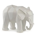 Escultura Elefante Poliresina Branco Mart 13263