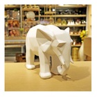 Escultura Elefante Poliresina Branco Mart 13263