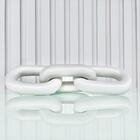 Escultura Elos Em Cerâmica Branco 14173 Mart