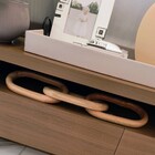 Escultura Elos Em Madeira 65cm